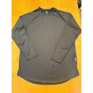 ASRV DSG-0659 Size XL Black Long Sleeve Training Shirt Activewear Mesh Gym Top